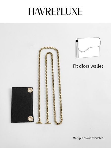 

bag parts accessories card holder chain modification belt wallet pearl liner not easy to fade short 230718, Black