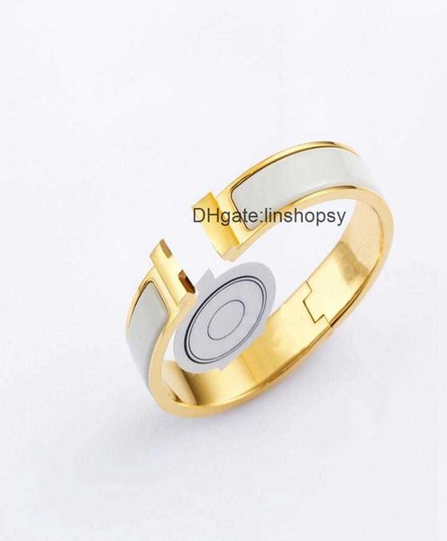 

aher mas designer luxury brand enamel bracelet high version quality bangle h gold color bracelet for women gift jewelry colored enamel, Black