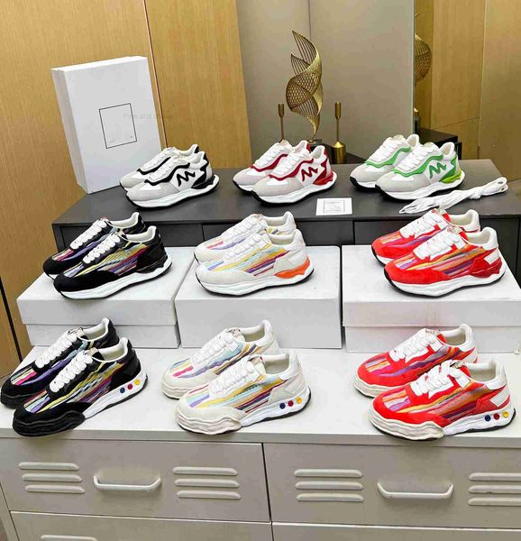 

mmy casual shoes mihara kangyu dissolve shoes leather thick bottom lacing retro sports muffin casual shoes men women running rubber sneakers, Black