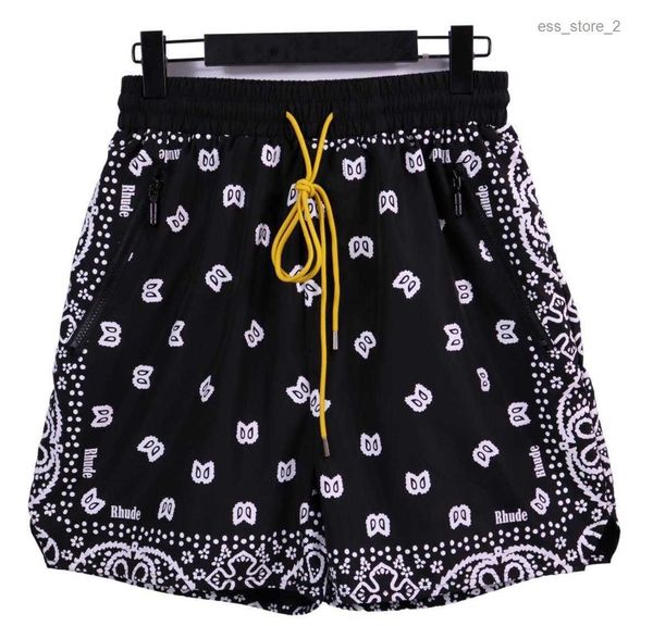 

rhude shorts summer swim shorts casual mens blue black beach short pants basketball shorts designer street drawstring tighness loose reprree, White;black
