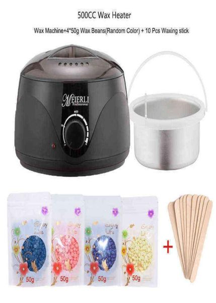 

nxy epilator electric wax melt heater machine set 2 bags bean 10 wood stickers hair removal paraffin warmer kit 06219946232