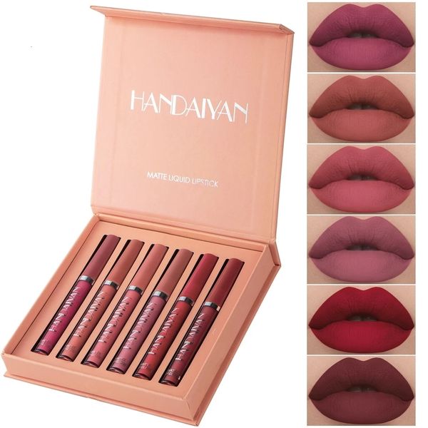 

lipstick handaiyan lipstick 6-color makeup lip gloss matte moisturizing waterproof long-lasting lipstick 230718