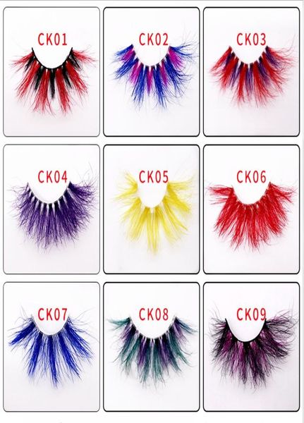 

new colored mink eyelashes fluffy messy lashes 3d false eyelashes dramatic long natural lashes makeup mink fake lashes5639249