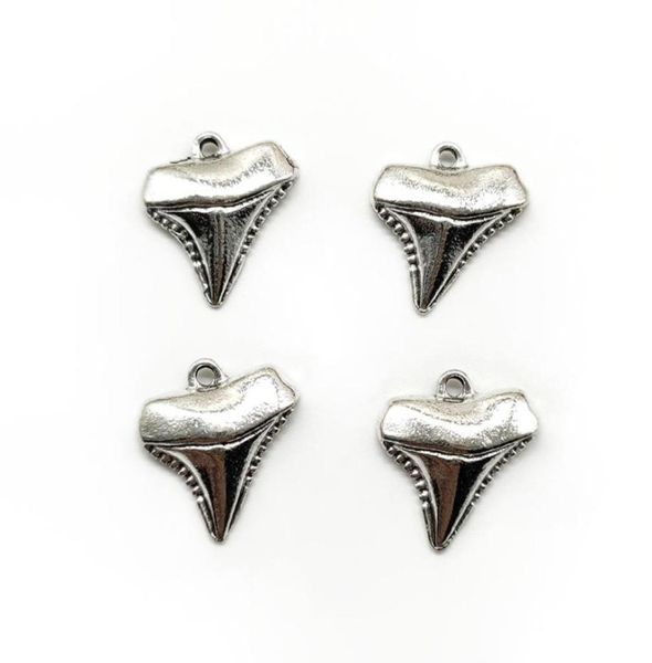 

100pcs shark teeth antique silver charms pendants jewelry diy for necklace bracelet earrings retro style 1716mm8999775, Bronze;silver