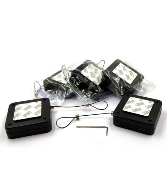 

50pcs retractable security alarm anti theft pull box holder winder for display show htc vive vr head recoiler with steel wire9633373
