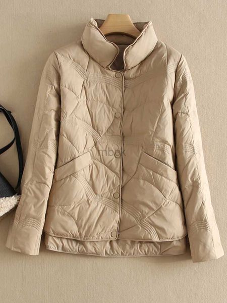 

women's down parkas sedutmo ultra light thin duck down coat women winter warm quilted puffer jacket vintage slim pocket parka ed2013 hk, Black