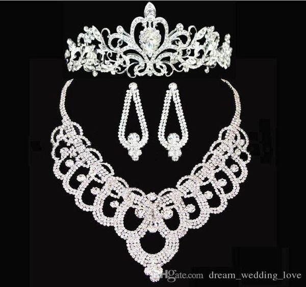 

new bridal crowns accessories tiaras hair necklace earrings accessories wedding jewelry sets fashion style bride6814313, Silver