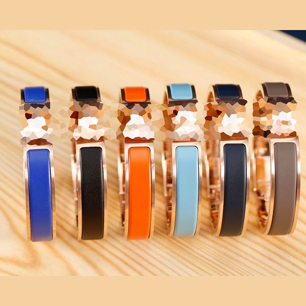 

enamel clic bangle for women charm bracelets 12mm size scrubby enamel cuff rose gold plated, Golden;silver