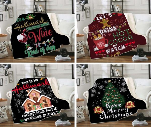 

christmas 3d digital printing blanket fashion soft warm wearable blanket children xmas pattern hooded plush shawl wrap new tta19645148008