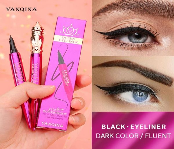 

yanqina staff eyeliner pen waterproof long lasting matte cosmetics handwriting antisweat eye liner fastdry smooth 08075597327