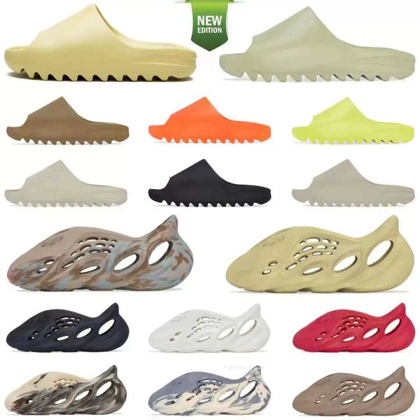 

big size foam runner us15 portmarket sandals slides slippers men women glow green desert sand black bone white core ochre new pure onyx oran