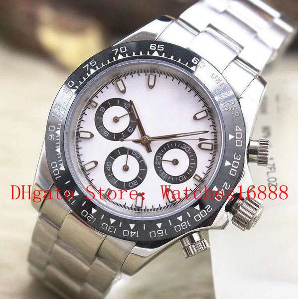 

116500 white green dial mechanical automatic movement mens watch ceramic bezel 40mm men's sport wrist watches, Slivery;brown