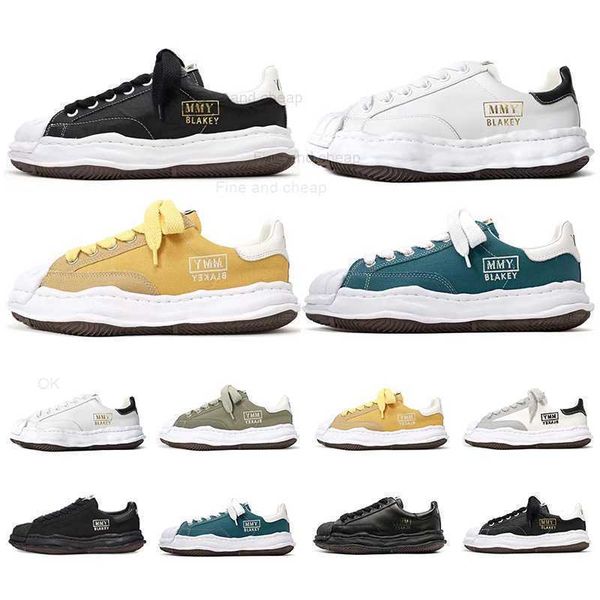 

maison mihara yasuhiro sole canvas shoes men toe cap mmy shoe women low shoe leather triple black white original sole cap sneakers mens trai