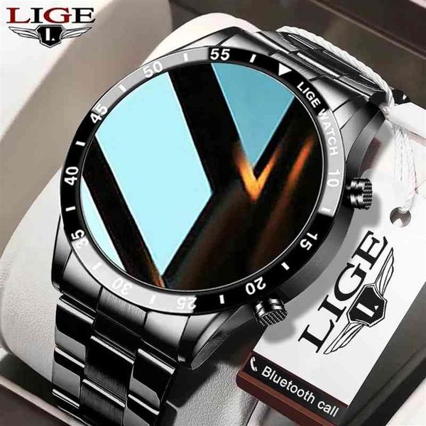 

lige fashion smartwatch bluetooth call sport men's watch heart rate monitoring music control waterproof smart man265s