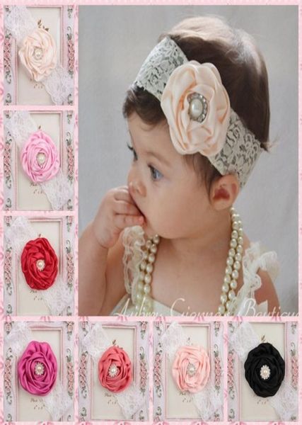 

ins infant flower pearl headbands girl lace headwear kids baby pography props newborn bow hair accessories baby hair bands ins 3985101, Slivery;white