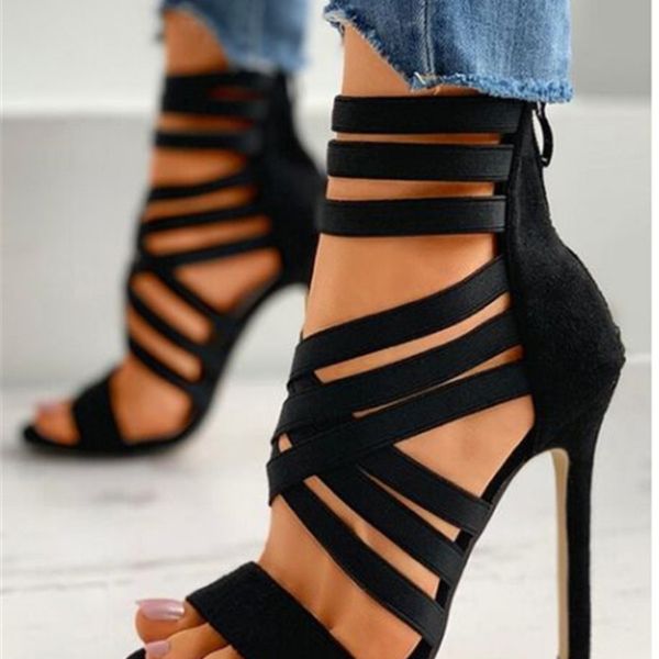 

sandals summer women's shoes open toe gladiator shoes women's high heels dress party wedding high heels sandals 230718, Black