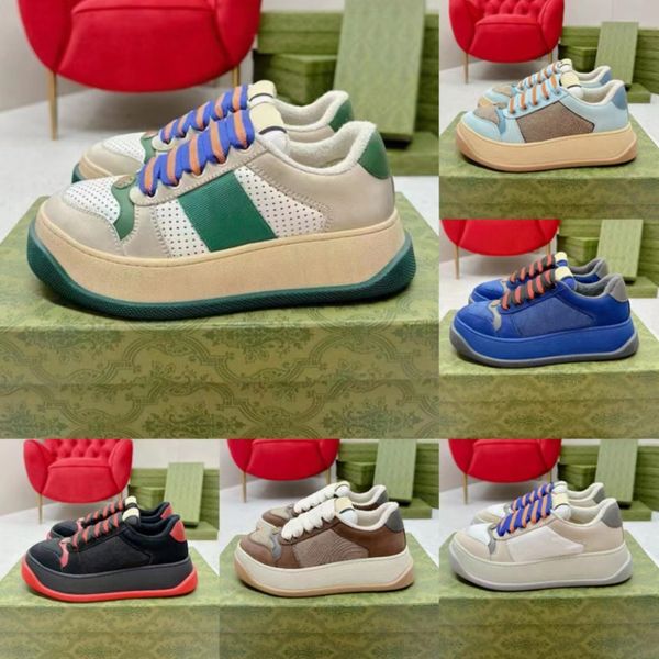 

designers casual shoes tennis sneaker canvas luxurys shoebeige blue washed jacquard denim ace rubber sole embroidered vintage men women with, Black