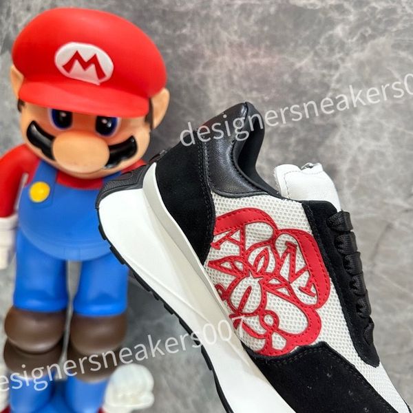 

r men causal shoes fashion woman leather lace up platform sole sneakers white black mens womens sneaker xsd221108