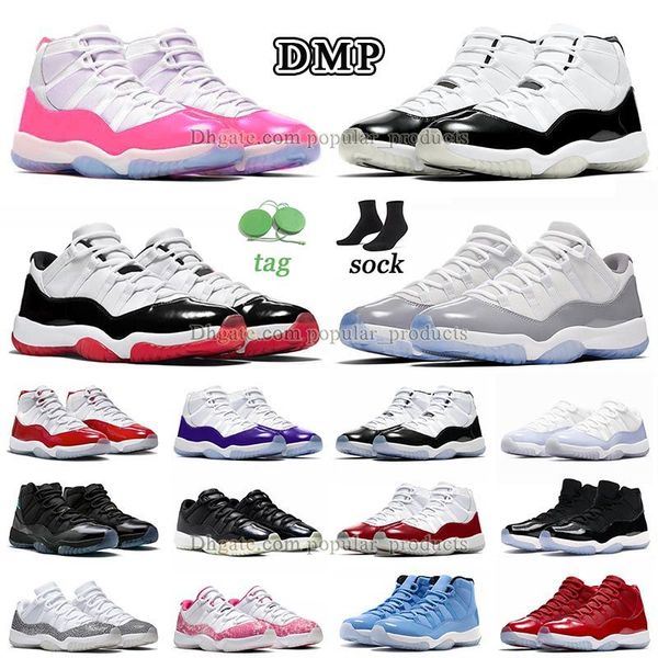

high jumpman 11s basketball shoes cement grey pink cherry 11 sneakers pure violet bred pantone dmp low university blue pink velvet purple me