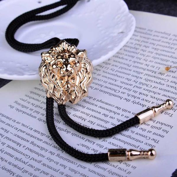 

bolo ties men bolo tie men's shirts tie rope arrogance lion's head bolo cravat cowboy male accessories wool string necktie bolo bo, Red