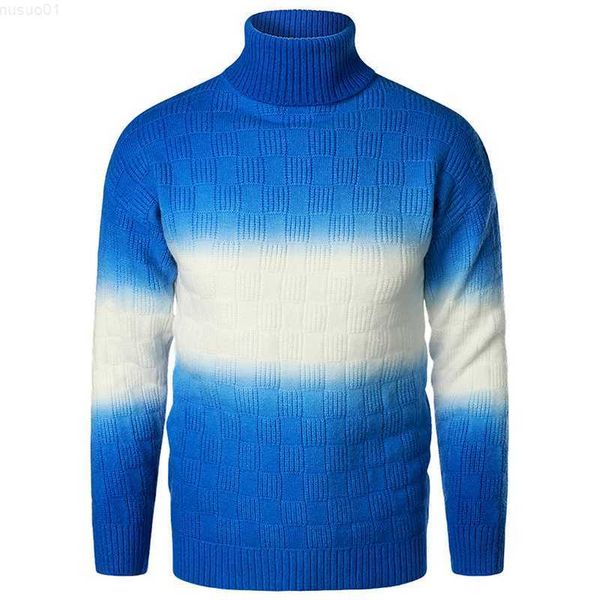 

men's sweaters new men's fashion knit sweater comfortable turnable turtleneck casual l230719, White;black