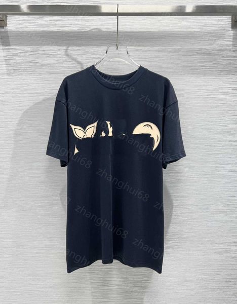 

23ss womens t-shirt womens designer clothing tee round neck three flower letter logo printing pattern short sleeve t-shirt womens clothes, White