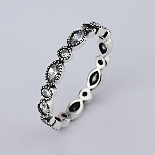 

wholesale new european retro diamond 925 silver signature pave round ring fit cubic zirconia anniversary jewelry for women rins4750299