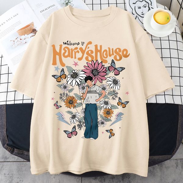 

womens tshirt harris house tshirt 100% cotton summer comic short sleeve soft original slice of life personalized 230718, White