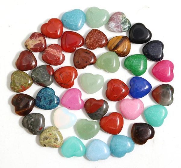 

carved heart ornaments natural rose quartz turquoise stone naked stones decoration hand handle pieces diy necklace accessories 15m7672171, Black