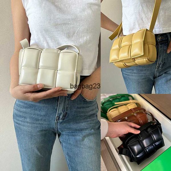 

bottegaz bag girl 2023 bag designer bags venetas ladies bottegaz cassette tiny cutie mini grid small square woven white sheepskin single sho