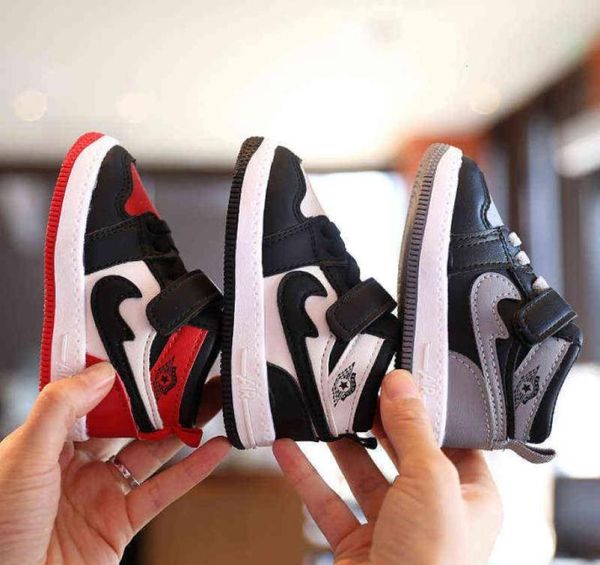 

boys039 and girls039 middle sneakers children039s basketball walking shoes single shoes children039s baby board sh4855344, Black