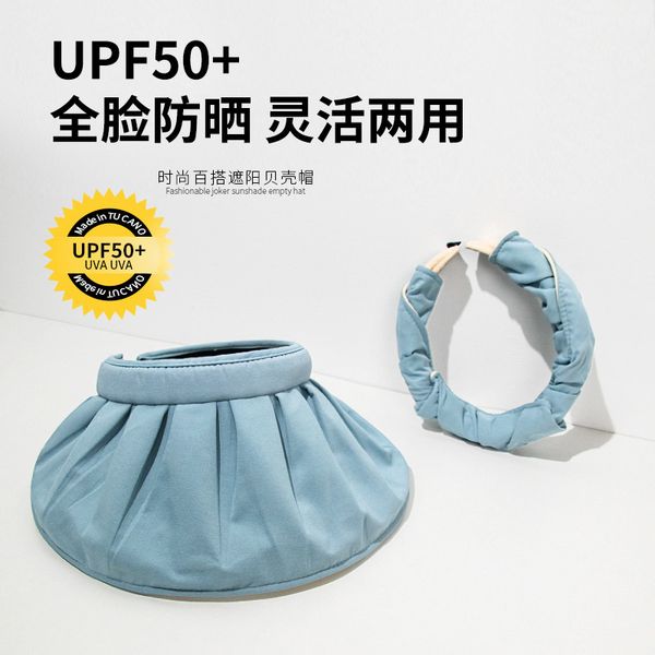 

fashion designer jewelry hollow sunscreen hat shell hat versatile sunshade baseball cap wholesale mzy30, Blue;gray