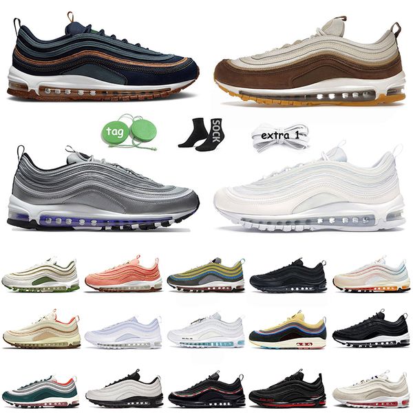 

2023 og original max 97 running shoes 97s womens mens platform sneakers triple black white sean wotherspoon muslin pink foam cork undefeated