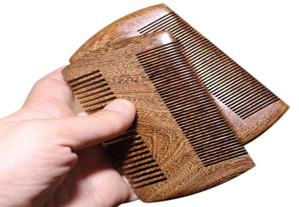 

green sandalwood pocket beard hair combs 2 sizes handmade natural wood comb 1pc lx93161705551, Silver