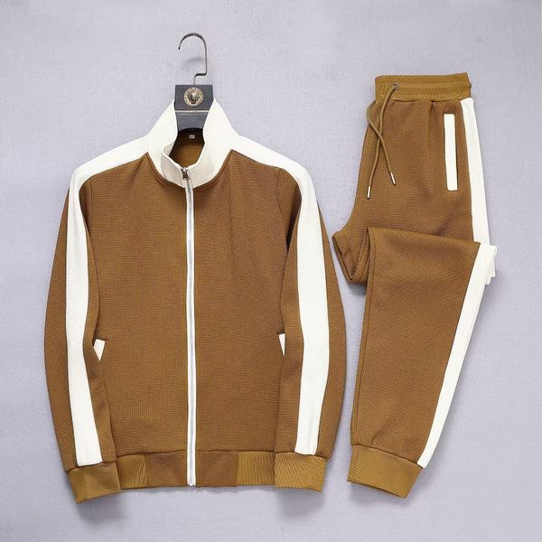 

men's tracksuits plus size outerwear & coats sizehoodies hoodies suit hooded casual fashion color stripe printing asian size wild breat, Gray