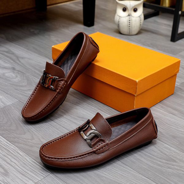 

2023 men dress shoes wedding party oxfords male office fashion brand formal business flats classic casual comfortable walking loafers size 3, Black