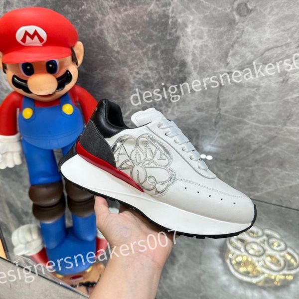 

new designer men causal shoe fashion woman leather lace up platform sole sneakers white black mens womens sneaker xsd221109