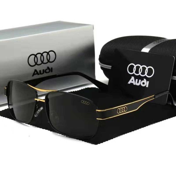 

Fashion Audi top sunglasses Box Sunglasses Men's Polarization Mirror Driver's Fishing Glasses New 553 with logo box
