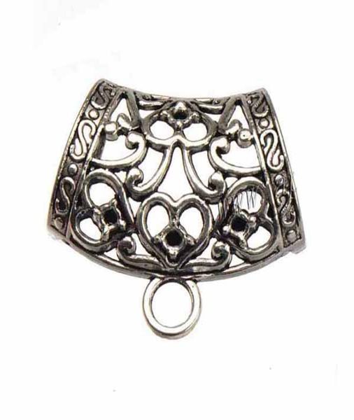 

jewelry findings diy scarf accessories bails pendants connectors components large silver lady heart love crystal set large hole me8917963, Blue;slivery