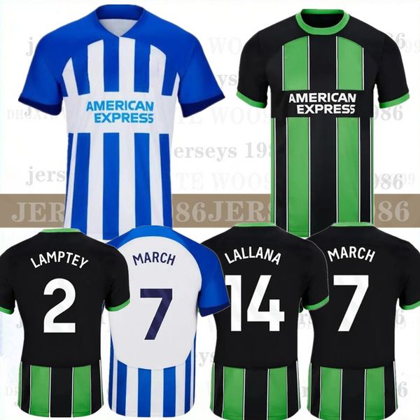 

23 24 maupay soccer jerseys march 2023 mitoma gross veltman alzate propper undav lamptey webster lallana welbeck ferguson men kids kits foot, Black;yellow