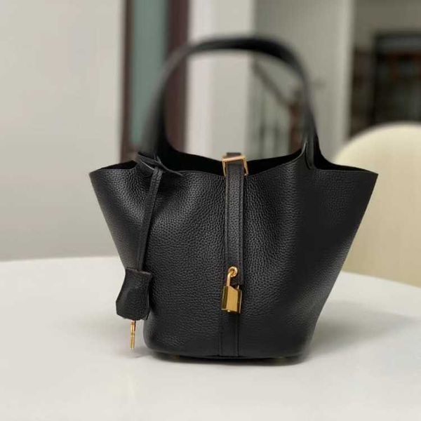 

luxury picotin lock bag women's baobao new 2023 fashion mom baocai basket one leather bucket litchi pattern handbag 0531 spza