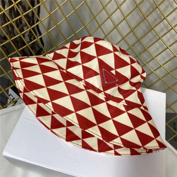 

2023 designer hats for woman summer luxury men bucket hat fashion classic plaid pattern women designers caps beanies nylon casquette sunhat, Blue;gray