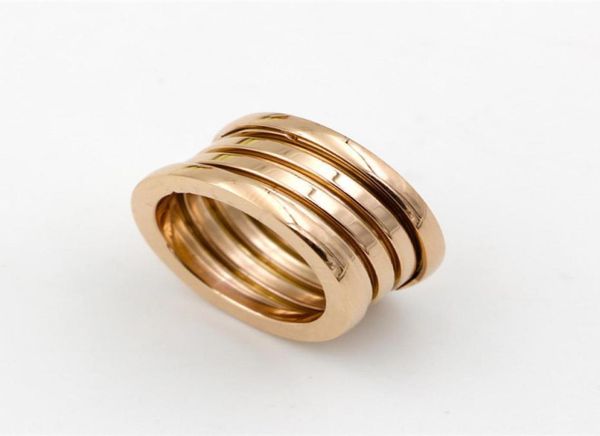 

stainless steel silver ring brand spring ring luxury original trendy design anniversary party for women lovers8076744, Golden;silver