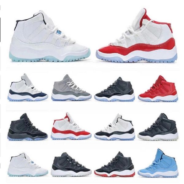 

eur25-35 children basketball kids shoes baby 11 11s xi cherry bred cool grey concord unc win like for toddler sneakers fashion tennis shoe