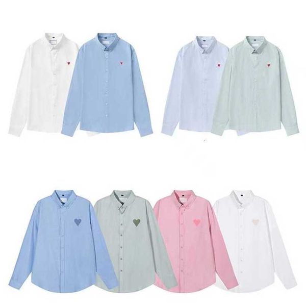 

mens casual shirts woman shirt designer amis pink button up clothing fashion tee polos summer classic heart long sleeve 9pqxa4ca, White;black