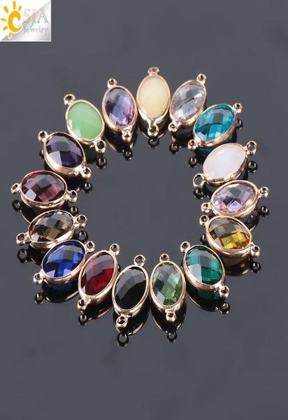 

csja shiny murano faceted glass loose bead crystal beads for diy handmade jewelry making craft multicolor connector pendant wholes3425298, Silver