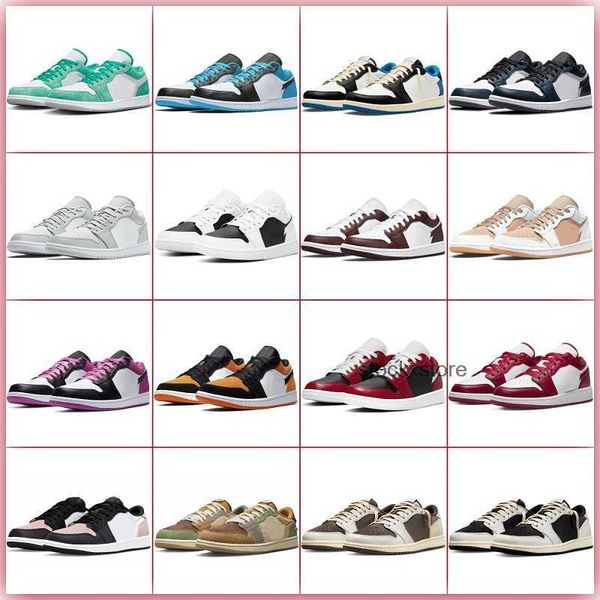 

1s 1 low jumpman basketball shoes designer og men women black phantom unc light smoke grey silver coffee chocolate brown blue pink camouflag