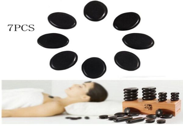 

7pcs set massage stones massage lava natural stone set spa rock basalt stone 5511171