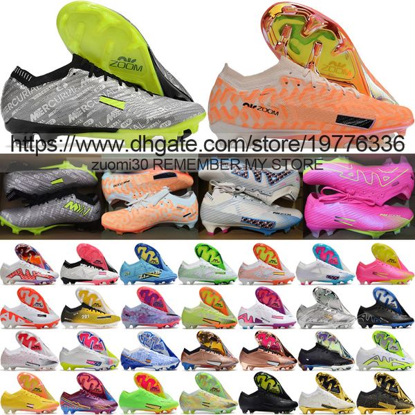 

send with bag quality womens kids soccer boots zoom vapores 15 elite fg acc knit football shoes mens ronaldo cr7 mbappe training mens lithe, Black