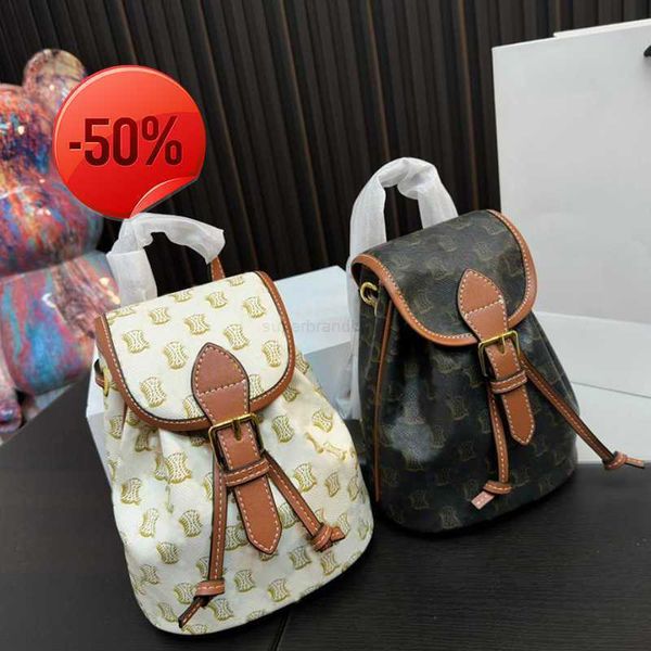

backpack designer men celi triomphe leather shoulder bag large schoolbag multi-purpose casual printed men's bag fashion double shoulder